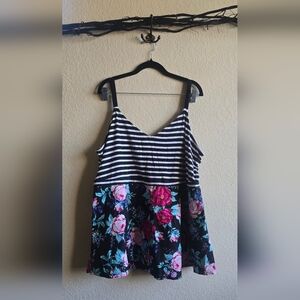 🌙 2/$25 Torrid🌙 Size 3 - Striped and Floral Tank Top - Tank Tops